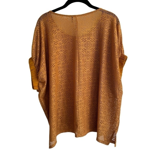 Akemi + Kin Golden Yellow Lace Boxy Top, Size XS/S - Picture 7 of 9